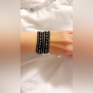 Swarovski Slake Dot Bracelet Black Wrap Bracelet Bracelet